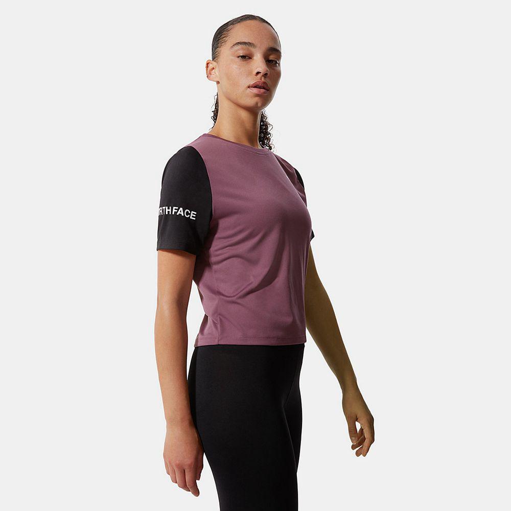 The North Face Mountain Athletics Γυναικεια T Shirt - Μωβ / Μαυρα (LPRX86195)